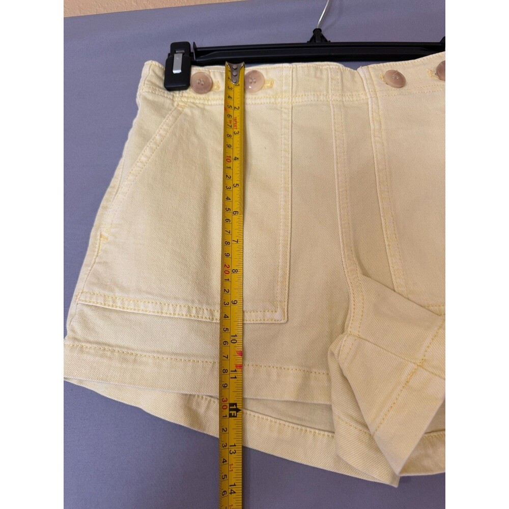 Pilcro by Anthropologie High-rise Utility Shorts Butter Yellow NWOT Size 28 - Picture 4 of 8